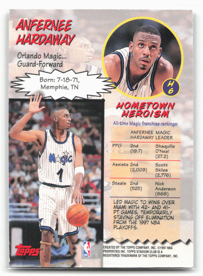 1997-98 Stadium Club #H6 Anfernee Hardaway Hardcourt Heroics