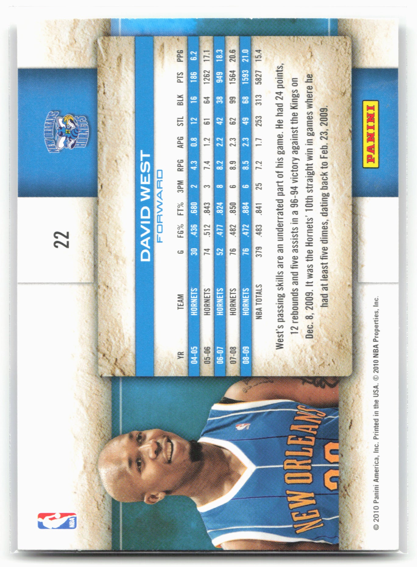 2009-10 Panini Studio #22 David West