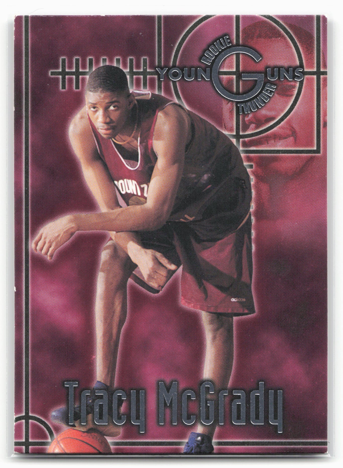 1997 Wheels Rookie Thunder #YG4 Tracy McGrady Young Guns