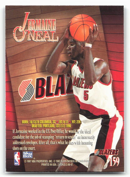 1996-97 SkyBox Z-Force #159 Jermaine O'Neal