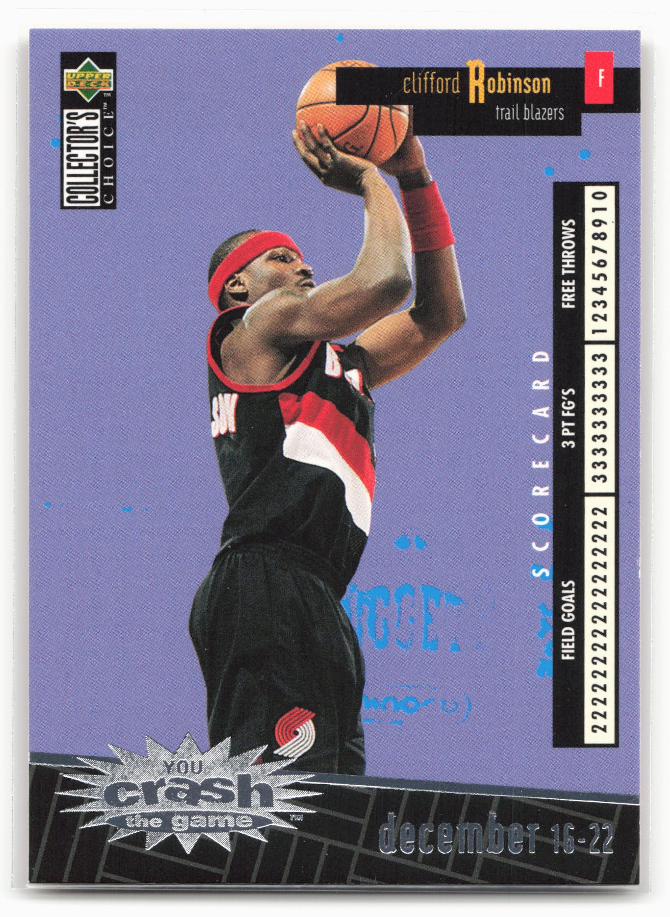 1996-97 Collector's Choice French #C22a Clifford Robinson You Crash the Game