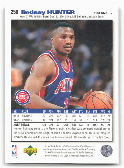 1995-96 Collector's Choice #256 Lindsey Hunter Player's Club