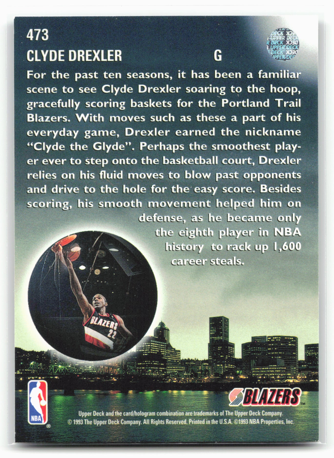 1993-94 Upper Deck #473 Clyde Drexler