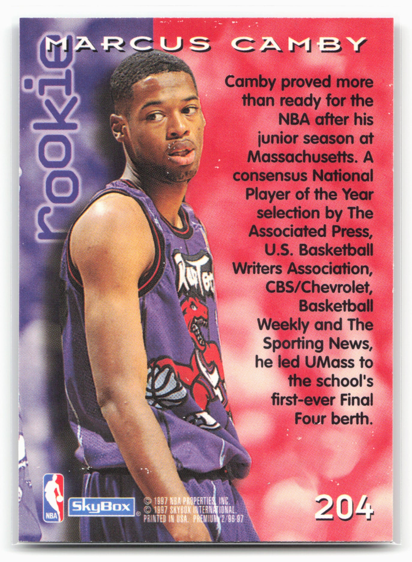 1996-97 SkyBox Premium #204 Marcus Camby