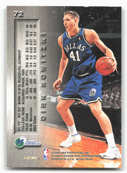 1999-00 Metal #72 Dirk Nowitzki