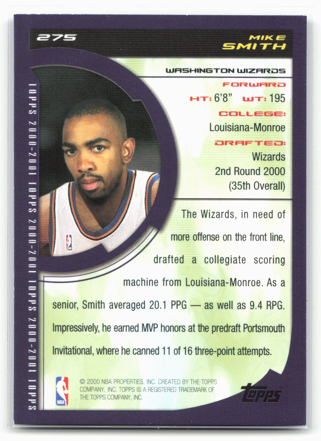 2000-01 Topps #275 Mike Smith
