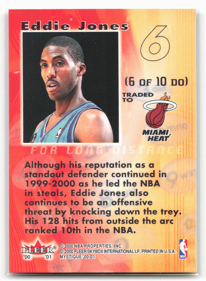 2000-01 Fleer Mystique #6 DO Eddie Jones Dial 1