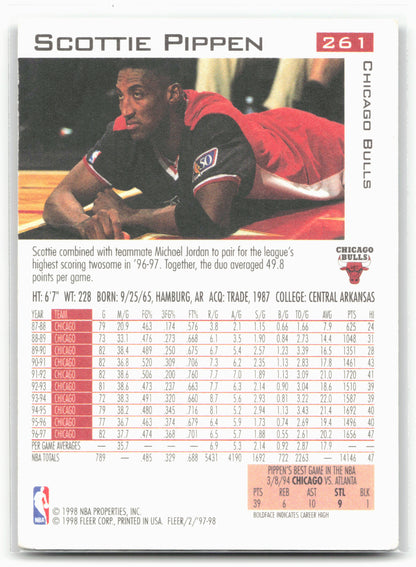 1997-98 Fleer #261 Scottie Pippen