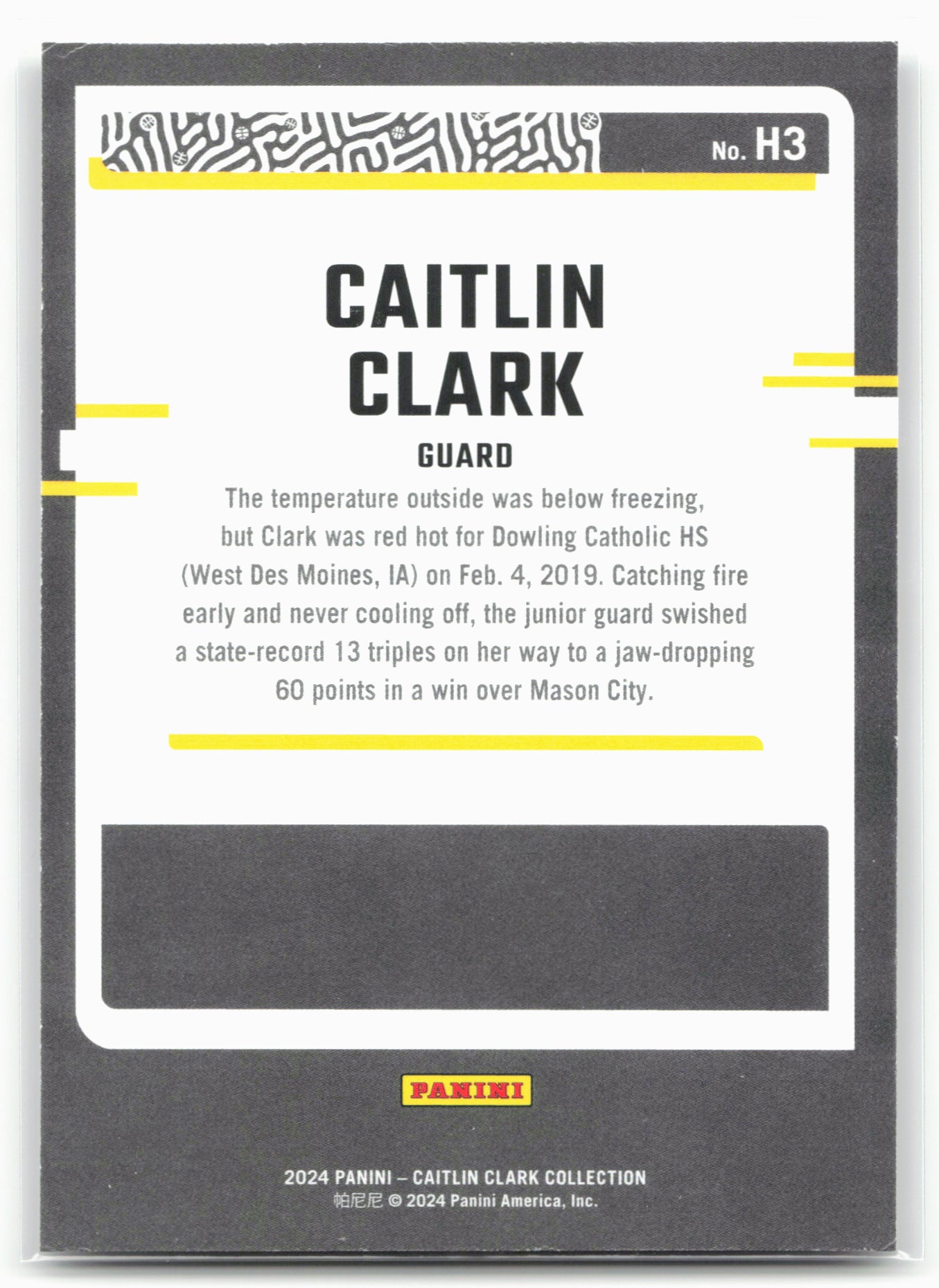 2024 Panini Caitlin Clark Collection #H3 Caitlin Clark Highlights