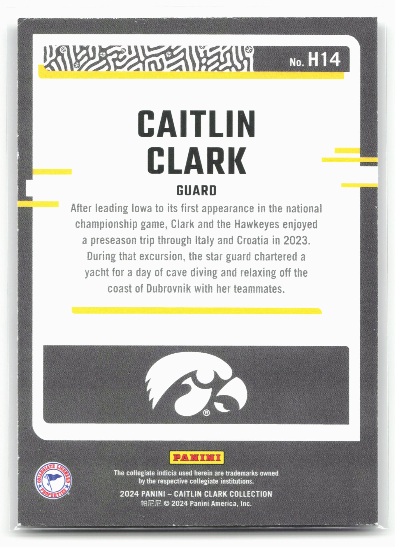 2024 Panini Caitlin Clark Collection #H14 Caitlin Clark Highlights