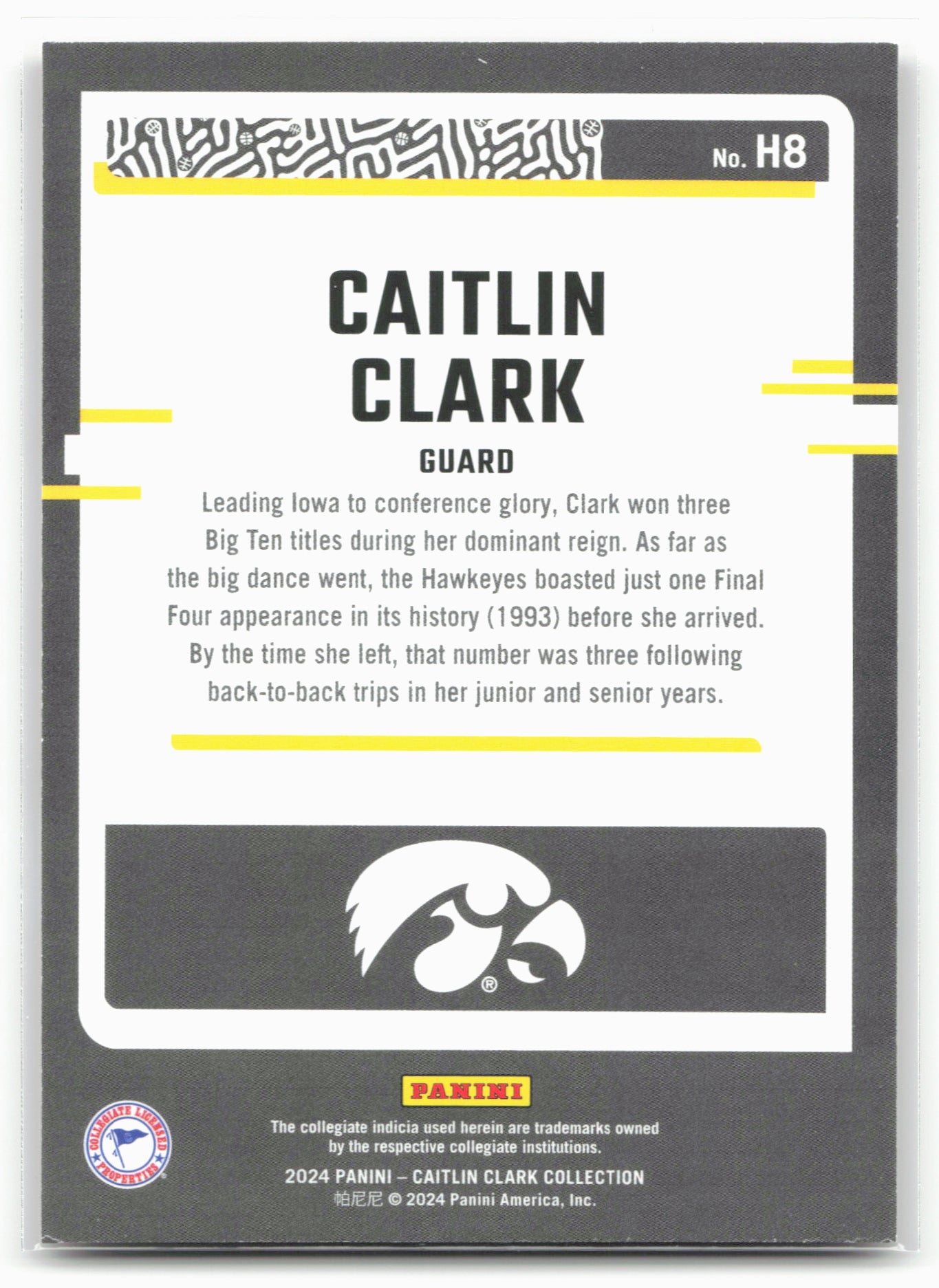 2024 Panini Caitlin Clark Collection #H8 Caitlin Clark Highlights Target