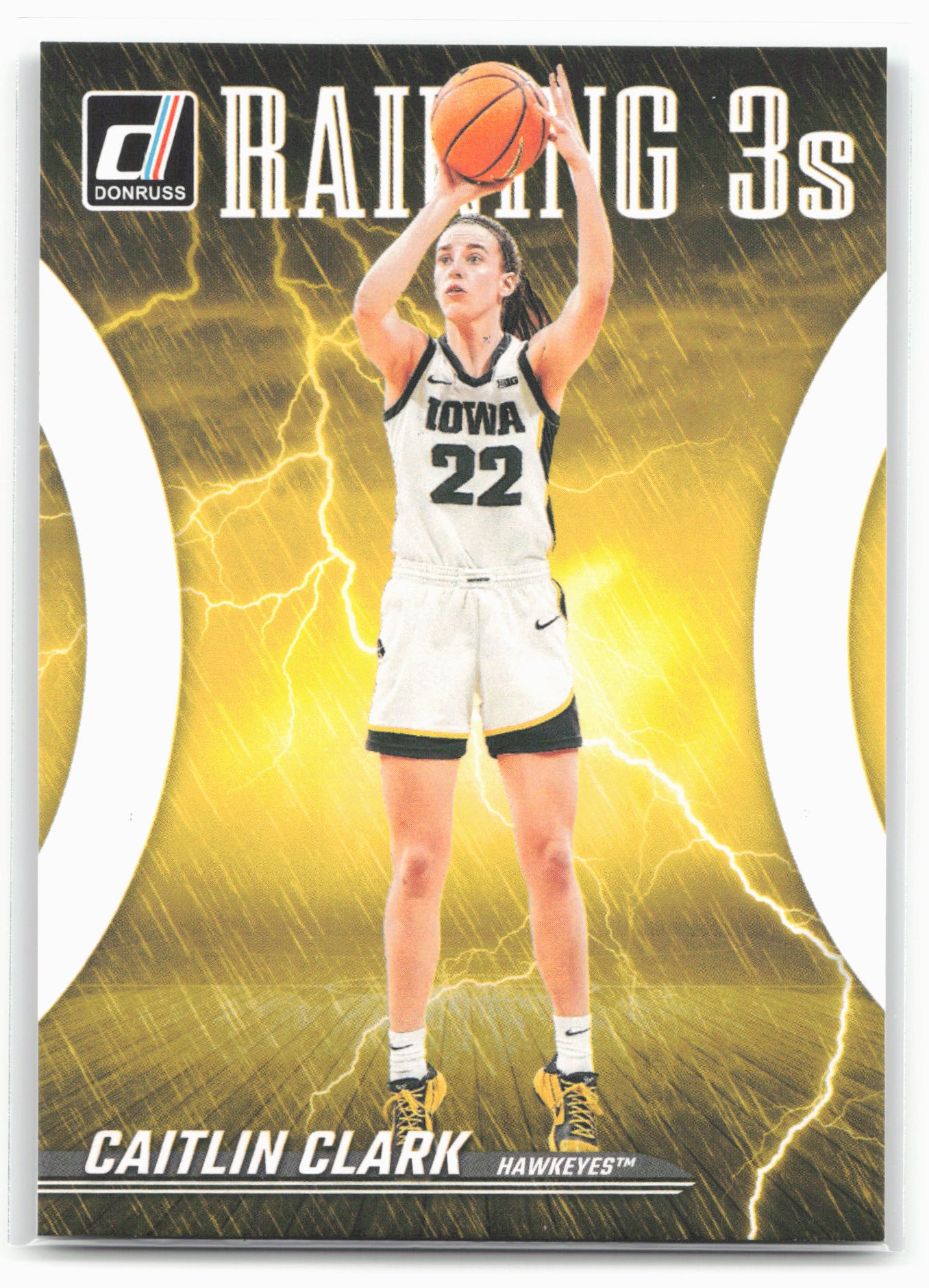2024 Panini Caitlin Clark Collection #R1 Caitlin Clark Raining 3s