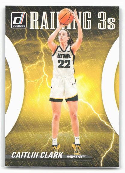 2024 Panini Caitlin Clark Collection #R1 Caitlin Clark Raining 3s