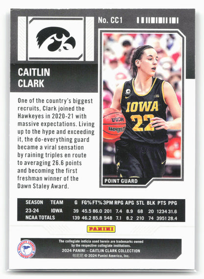 2024 Panini Caitlin Clark Collection #CC1 Caitlin Clark College Contenders