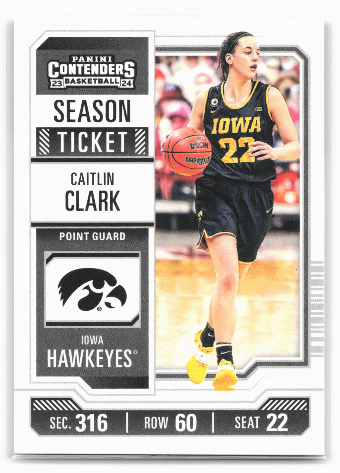 2024 Panini Caitlin Clark Collection #CC1 Caitlin Clark College Contenders