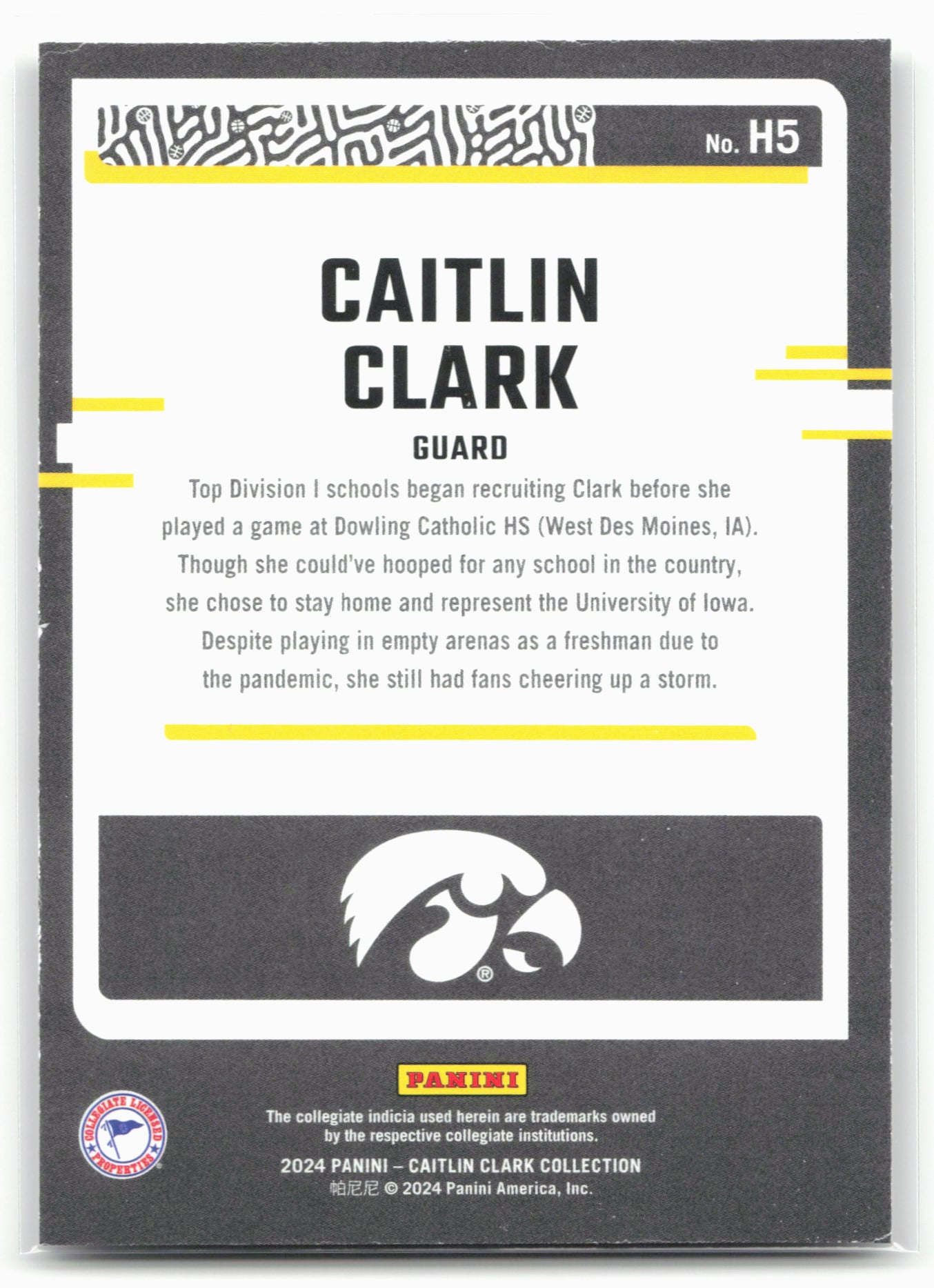 2024 Panini Caitlin Clark Collection #H5 Caitlin Clark Highlights