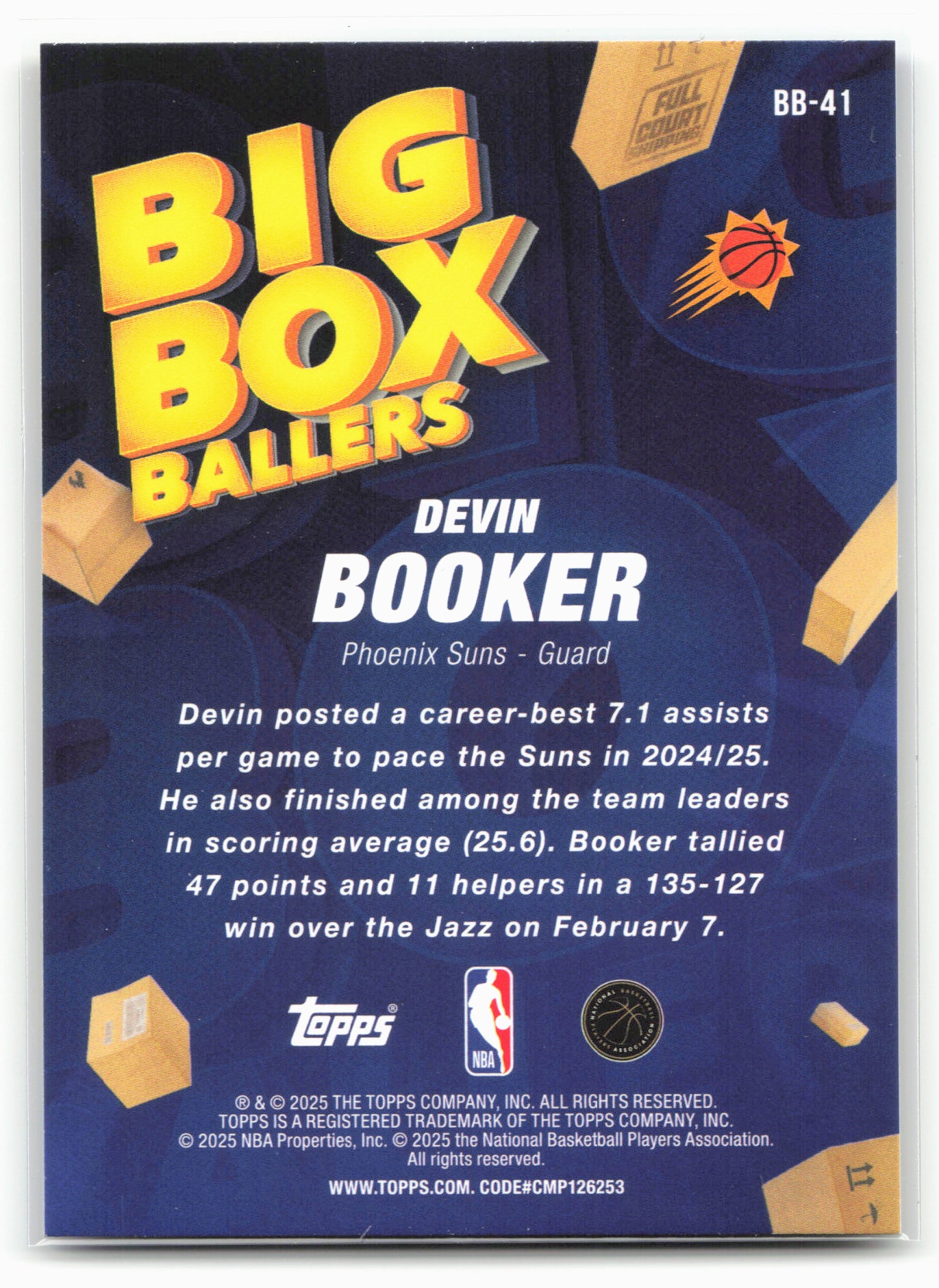 2025-26 Topps #BB-41 Devin Booker Big Box Ballers
