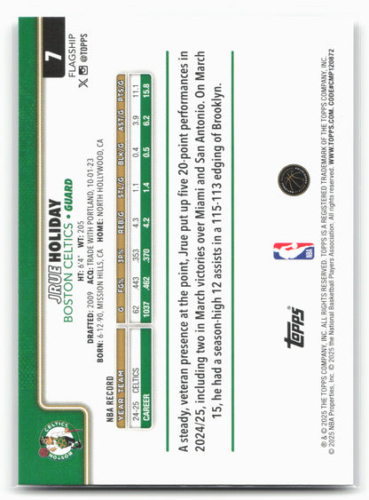 2025-26 Topps #7 Jrue Holiday Holo Foil