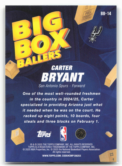 2025-26 Topps #BB-14 Carter Bryant Big Box Ballers