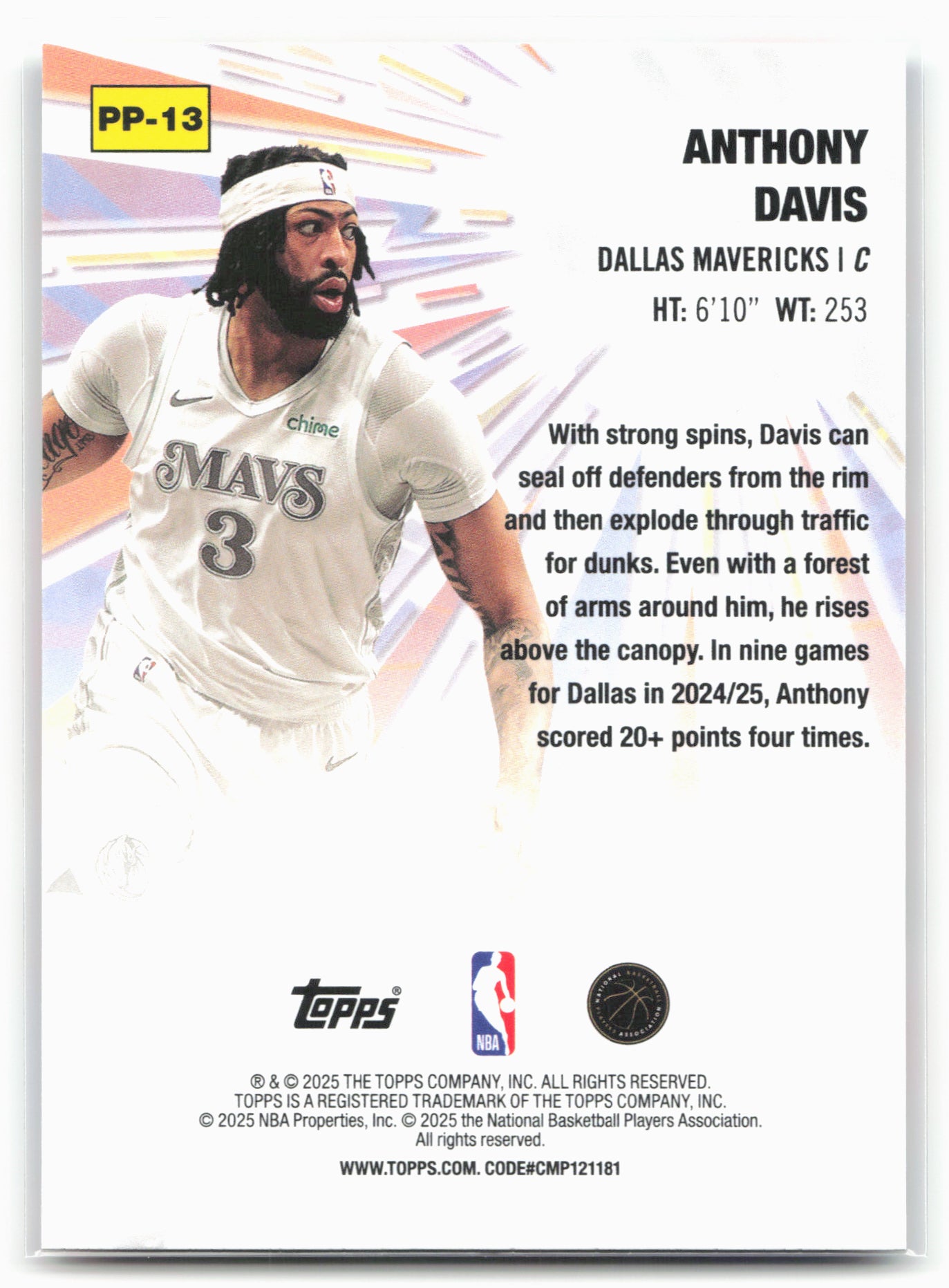 2025-26 Topps #PP-13 Anthony Davis Power Players 24100