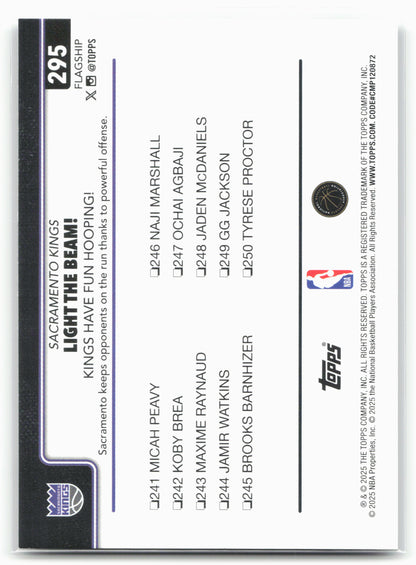 2025-26 Topps #295 Zach Lavine Rainbow Foilboard