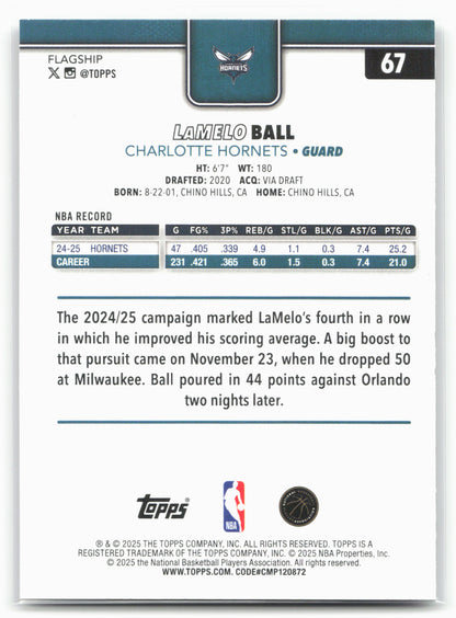 2025-26 Topps #67 LaMelo Ball Crackleboard
