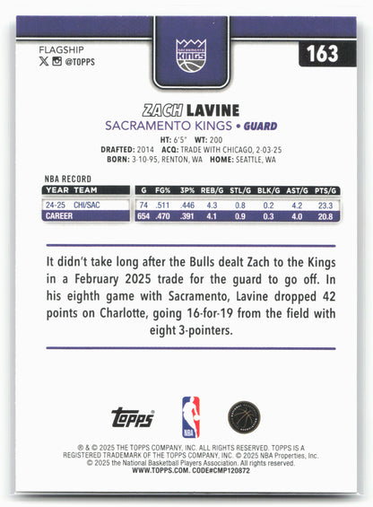 2025-26 Topps #163 Zach LaVine Crackleboard