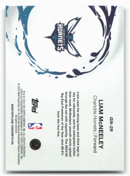 2025-26 Topps #GN-29 Liam McNeeley Generation Now Holo Foil