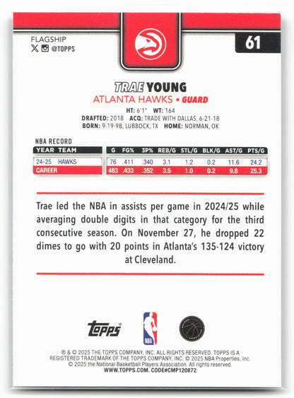 2025-26 Topps #61 Trae Young Crackleboard
