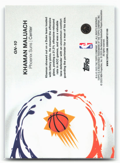 2025-26 Topps #GN-10 Khaman Maluach Generation Now