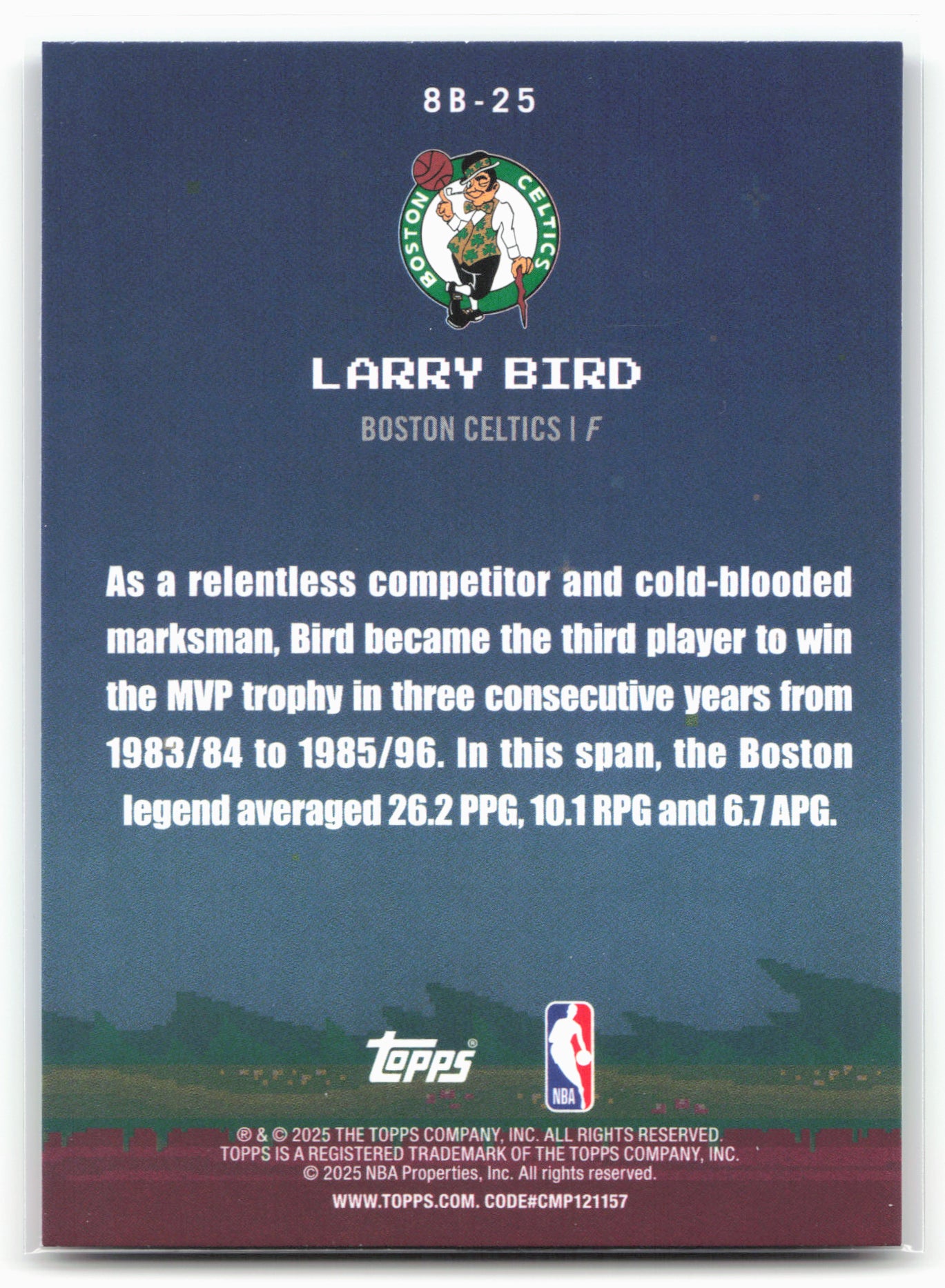 2025-26 Topps #8B-25 Larry Bird 8-Bit Ballers