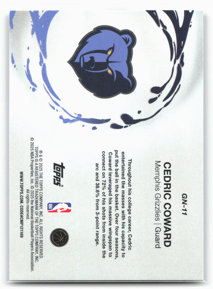 2025-26 Topps #GN-11 Cedric Coward Generation Now 24139