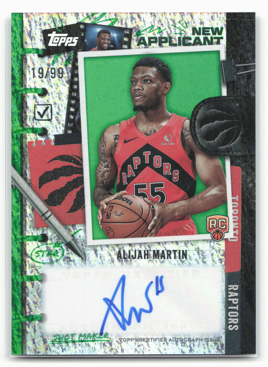 2025-26 Topps #NA-AM Alijah Martin New Applicants Green Holo Foil #/99