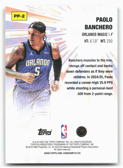 2025-26 Topps #PP-2 Paolo Banchero Power Players