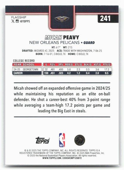 2025-26 Topps #241 Micah Peavy Crackleboard