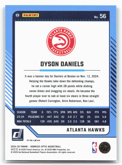 2024-25 Donruss Optic #56 Dyson Daniels Blue Velocity