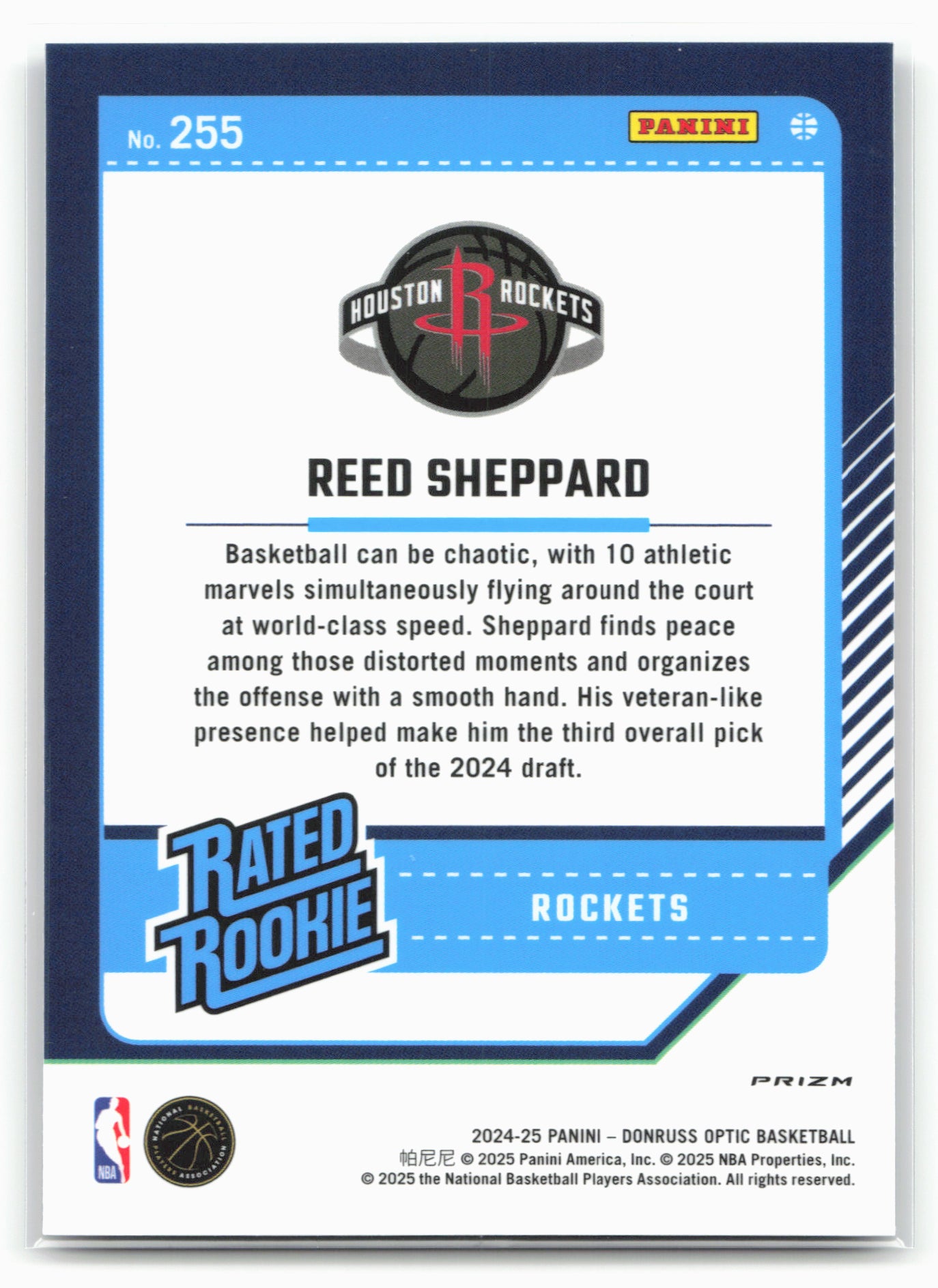 2024-25 Donruss Optic #255 Reed Sheppard Purple