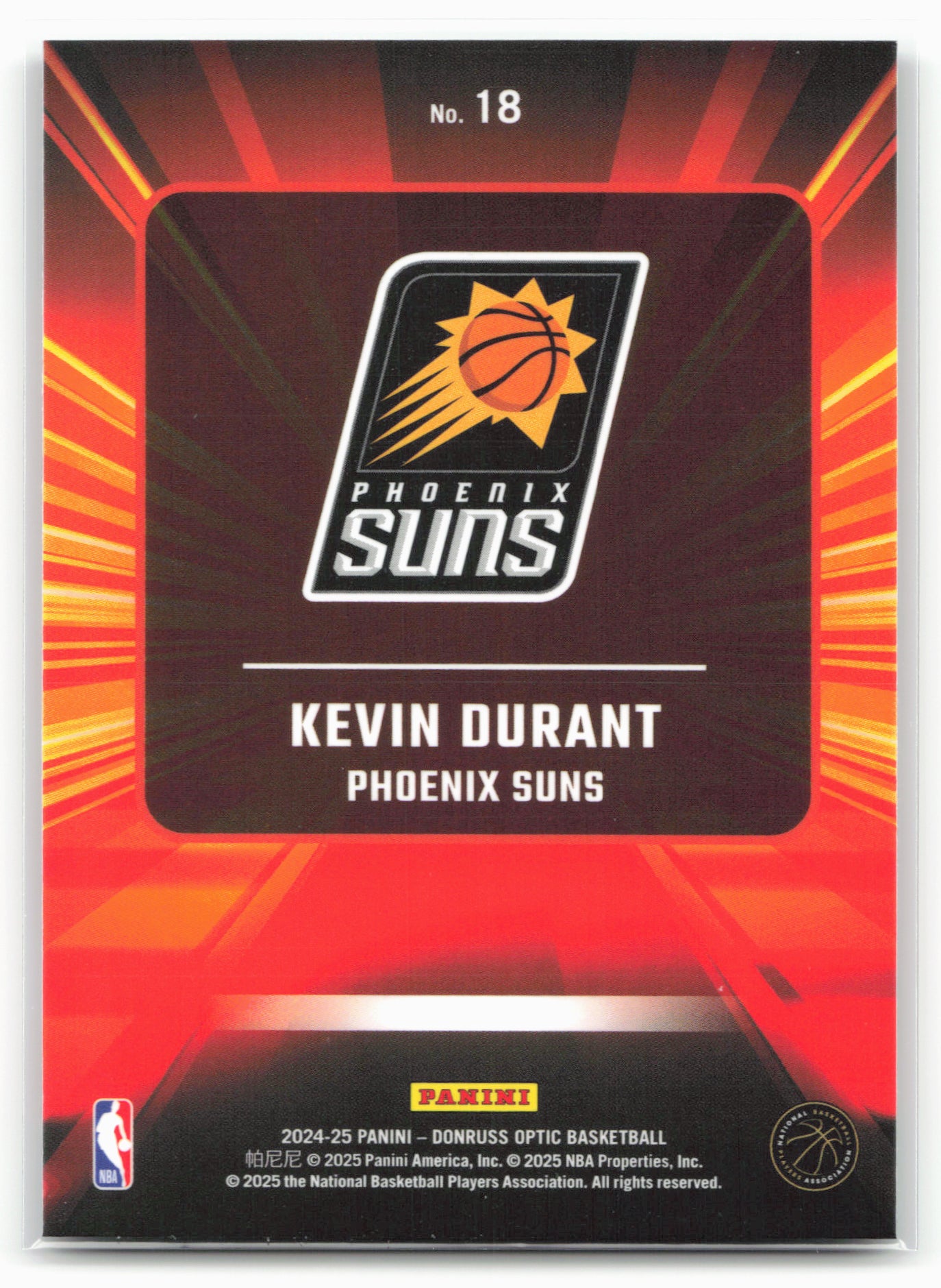 2024-25 Donruss Optic #18 Kevin Durant Express Lane