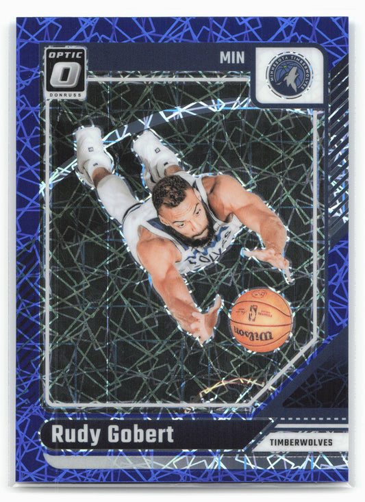 2024-25 Donruss Optic #222 Rudy Gobert Blue Velocity