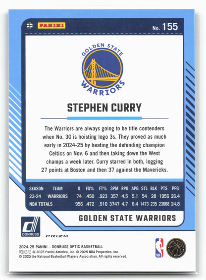 2024-25 Donruss Optic #155 Stephen Curry Purple