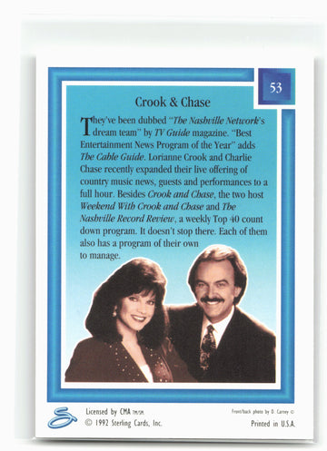 
1992 Sterling Country Gold #53 Crook & Chase