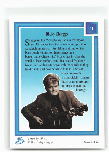 1992 Sterling Country Gold #41 Ricky Skaggs
