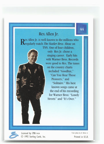 
1992 Sterling Country Gold #44 Rex Allen Jr.