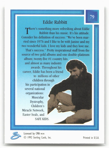 
1992 Sterling Country Gold #79 Eddie Rabbitt