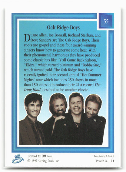 1992 Sterling Country Gold #55 Oak Ridge Boys