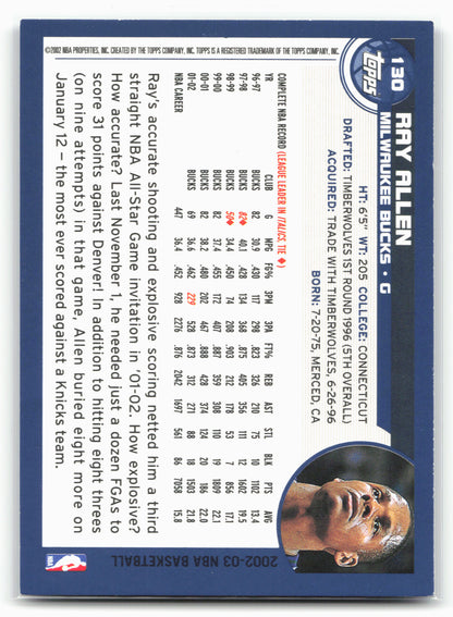2002-03 Topps #130 Ray Allen