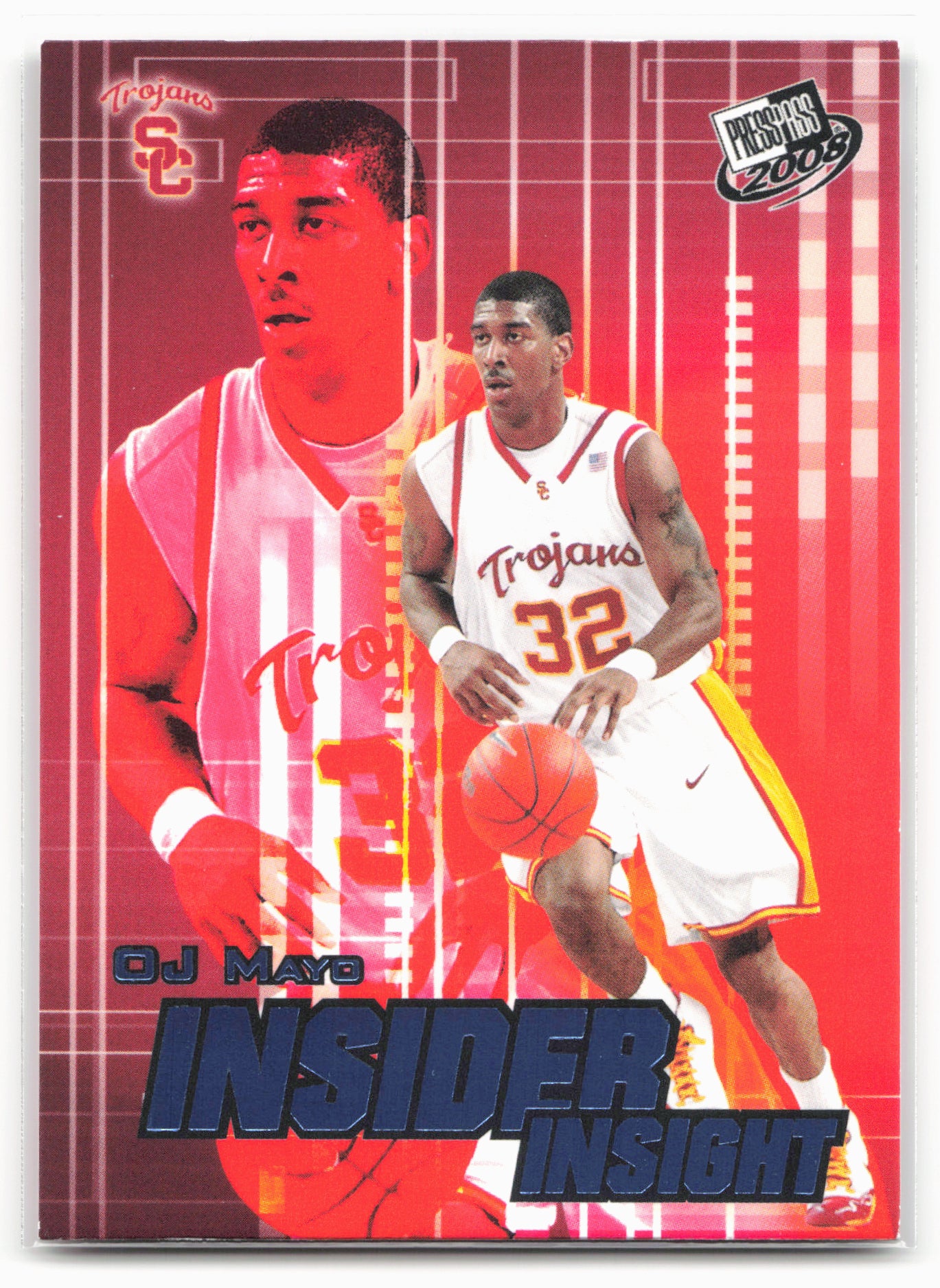 2008 Press Pass #II-7 O.J. Mayo Insider Insight Blue