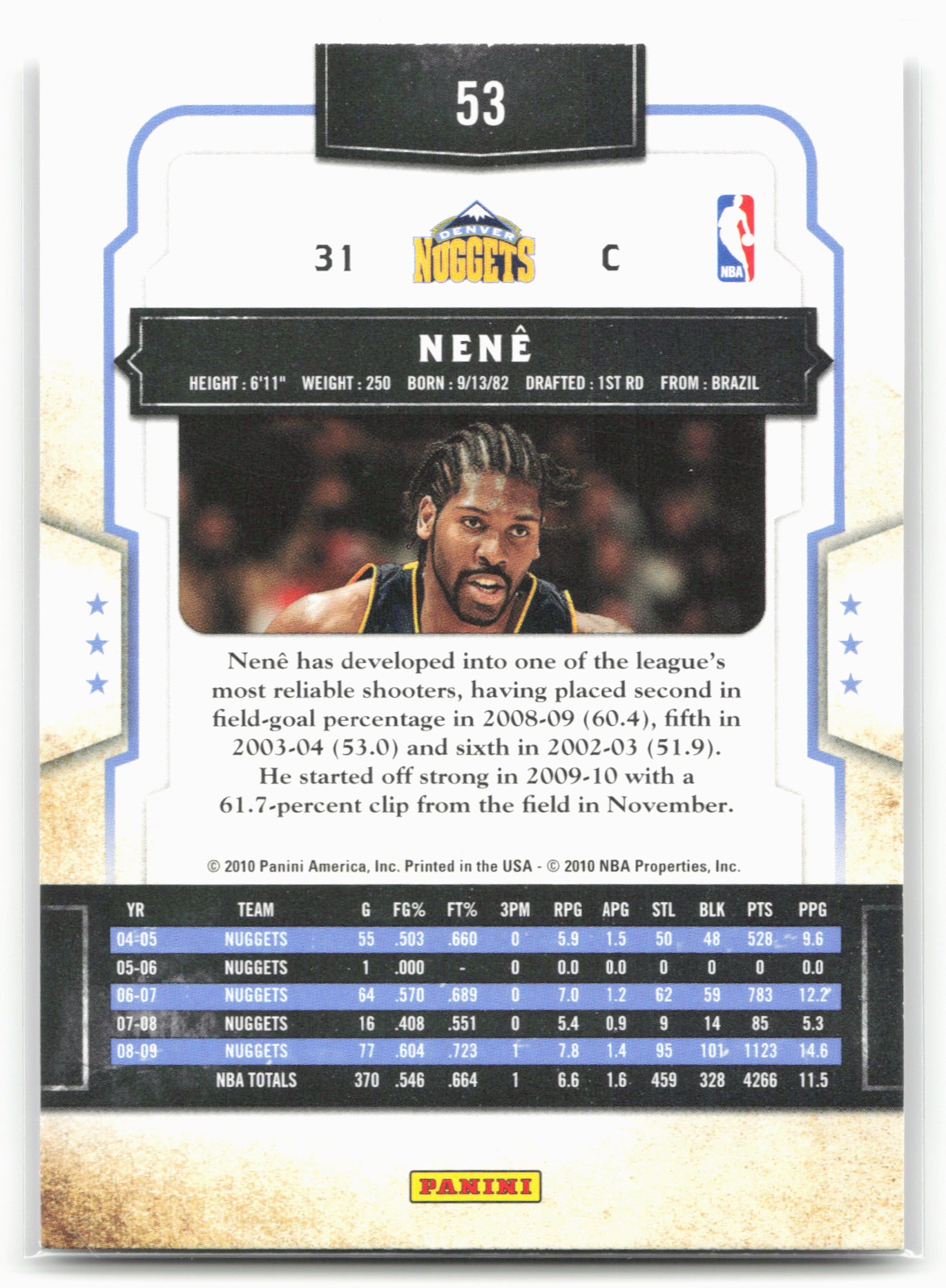 2009-10 Panini Classics #53 Nene