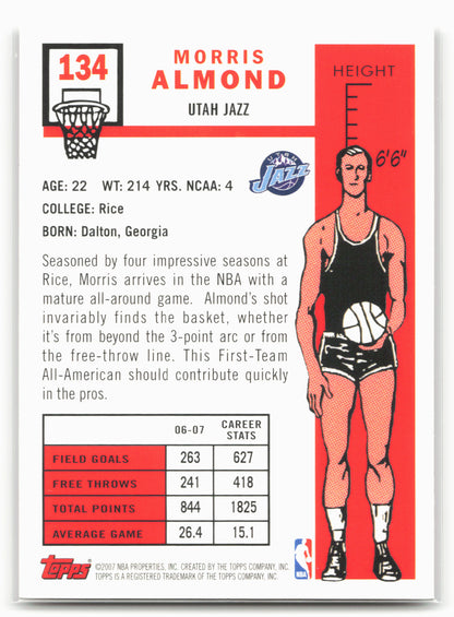 2007-08 Topps #134 Morris Almond 1957-58 Variations