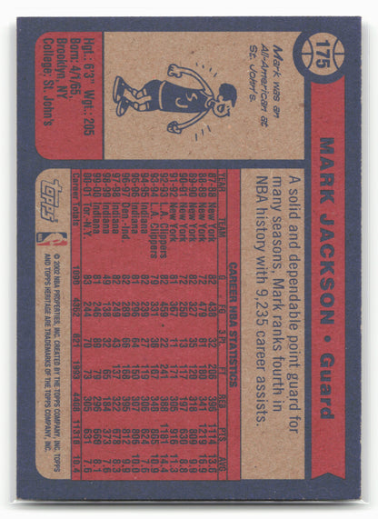 2001-02 Topps Heritage #175 Mark Jackson